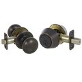 Callan Callan KS3007 Saxon Series Grade 3 Keyed Entry Knob & Single Cylinder Deadbolt Set; Edged Bronze KS3007